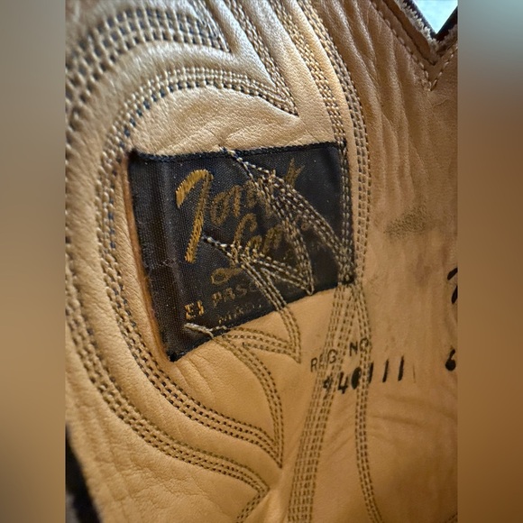 Tony Lama 6238 Men’s 10B Black Leather Cowboy Boots Made in USA Western - Picture 7 of 10